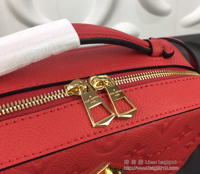 路易威登LV女包 頂級原單 Saintonge 手袋 Monogram Empreinte壓紋皮革 趣味抽穗 金色金屬件 肩背斜挎包  ydh2651